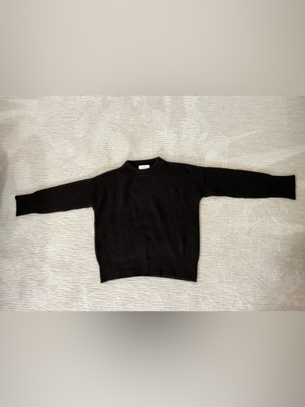 La Ligne chocolate brown Ribbed Crewneck Sweater